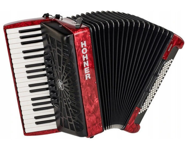 HOHNER BRAVO III Akordeon 80-basowy czerwony z gig-bagiem w komplecie
