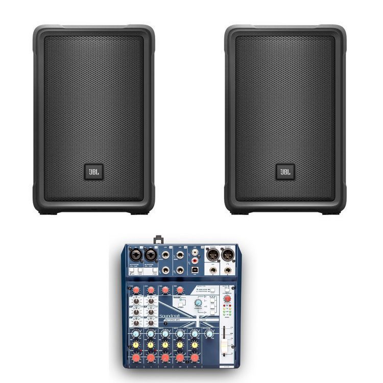 JBL 2x IRX108BT + Notepad 8FX - aktywny zestaw nagłośnieniowy z bluetooth + mikser JBL 2x IRX108BT + Notepad 8FX - aktywny zestaw nagłośnieniowy z bluetooth + mikser
