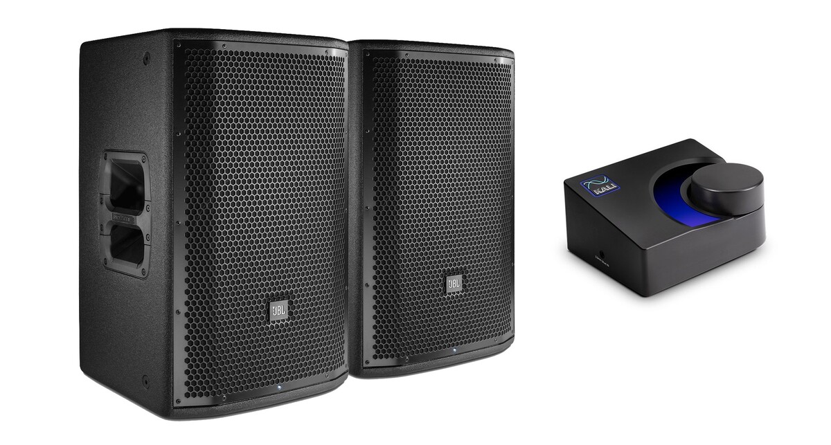 JBL 2x PRX812W + Kali Audio MVBT - zestaw nagłośnieniowy z bluetooth JBL 2x PRX812W + Kali Audio MVBT - zestaw nagłośnieniowy z bluetooth