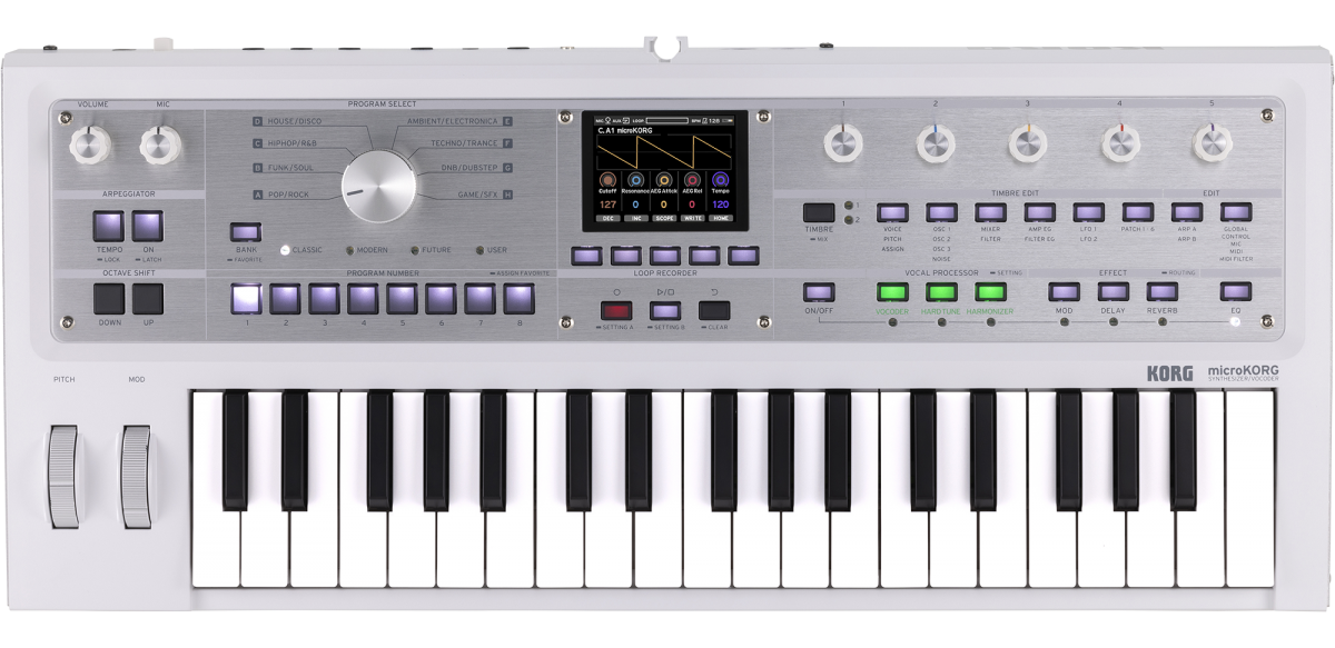 KORG microKORG mk2 MWH(Metallic White)0 KORG microKORG mk2 MWH(Metallic White)0