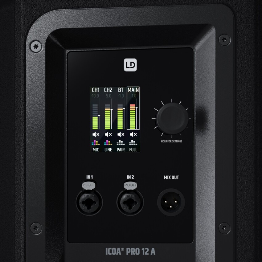 LD Systems ICOA PRO 12 A - Kolumna aktywna PA 12" o wysokiej wydajności z Bluetooth i aplikacją4 LD Systems ICOA PRO 12 A - Kolumna aktywna PA 12" o wysokiej wydajności z Bluetooth i aplikacją4