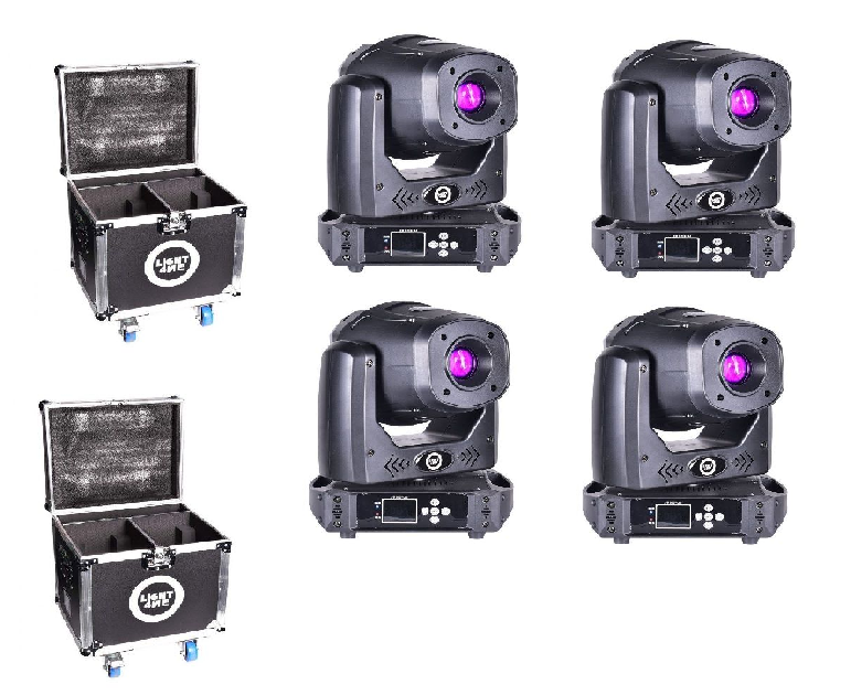LIGHT4ME 4x RAPID SPOT 100 SET - zestaw głowic ruchomych z case LIGHT4ME 4x RAPID SPOT 100 SET - zestaw głowic ruchomych z case