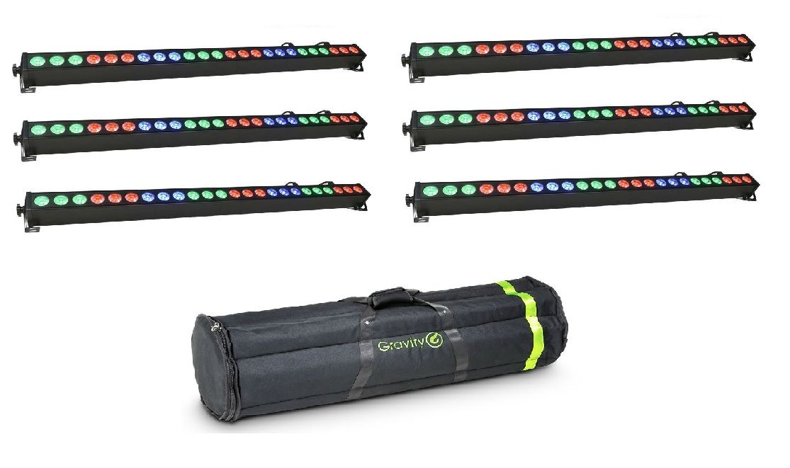 LIGHT4ME 6x DECO BAR 24 RGB - zestaw listw belek LED + pokrowiec LIGHT4ME 6x DECO BAR 24 RGB - zestaw listw belek LED + pokrowiec