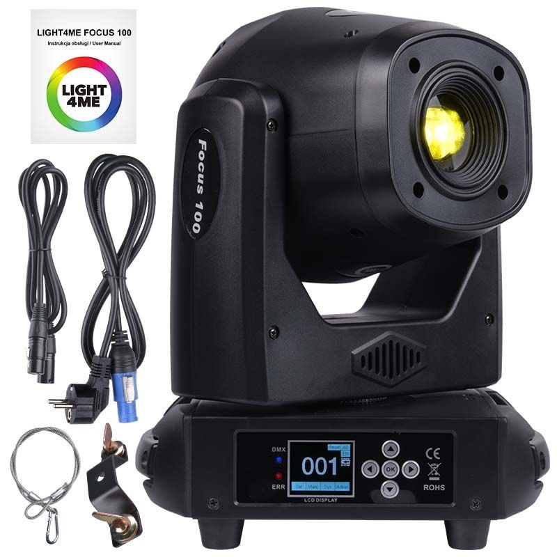 LIGHT4ME Focus 100 SPOT Pryzma - głowica ruchoma LED LIGHT4ME Focus 100 SPOT Pryzma - głowica ruchoma LED