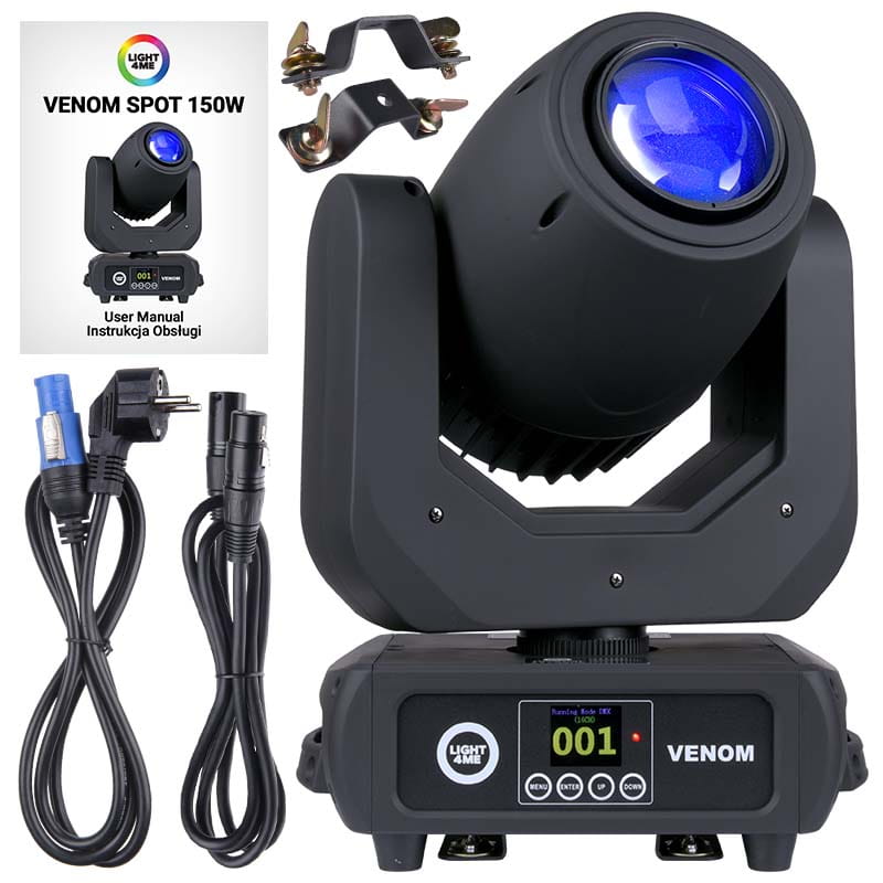LIGHT4ME VENOM SPOT 150W - głowica ruchoma LED LIGHT4ME VENOM SPOT 150W - głowica ruchoma LED