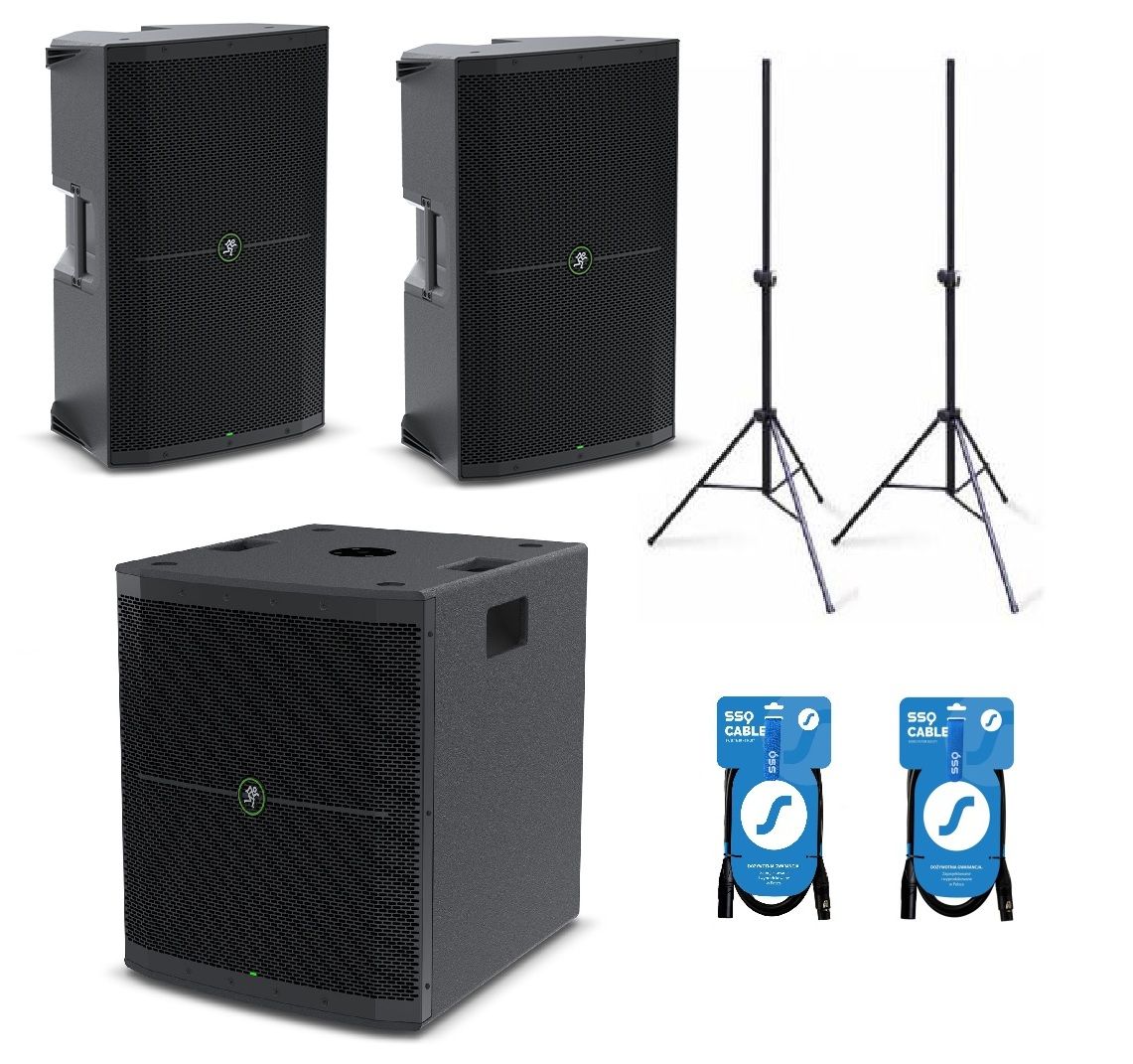 MACKIE 2x THUMP 215 + THUMP 118 S - zestaw nagłośnieniowy MACKIE 2x THUMP 215 + THUMP 118 S - zestaw nagłośnieniowy