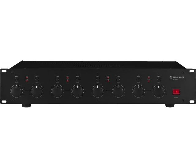 Monacor PA-1850D - 8-strefowy cyfrowy (klasa D) wzmacniacz PA Monacor PA-1850D - 8-strefowy cyfrowy (klasa D) wzmacniacz PA