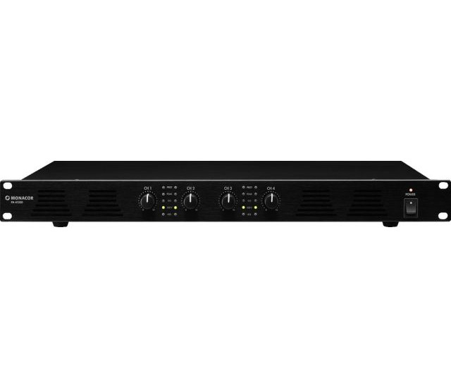 Monacor PA-4120D - 4-kanałowy wzmacniacz cyfrowy PA, mono Monacor PA-4120D - 4-kanałowy wzmacniacz cyfrowy PA, mono