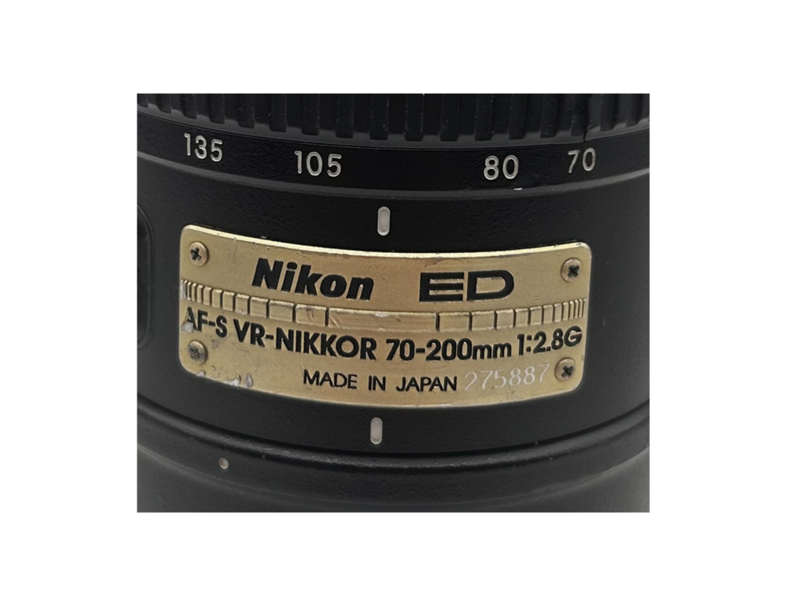 Nikkor AF-S 70-200/2.8 G ED VR | SN 275887 |1 Nikkor AF-S 70-200/2.8 G ED VR | SN 275887 |1