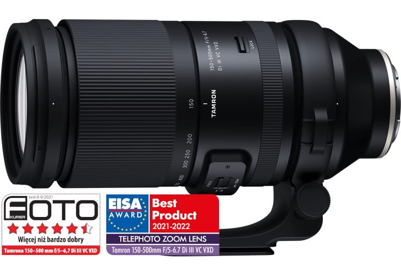 Obiektyw Tamron 150-500 mm f/5-6.7 Di III VC VXD Sony E Obiektyw Tamron 150-500 mm f/5-6.7 Di III VC VXD Sony E