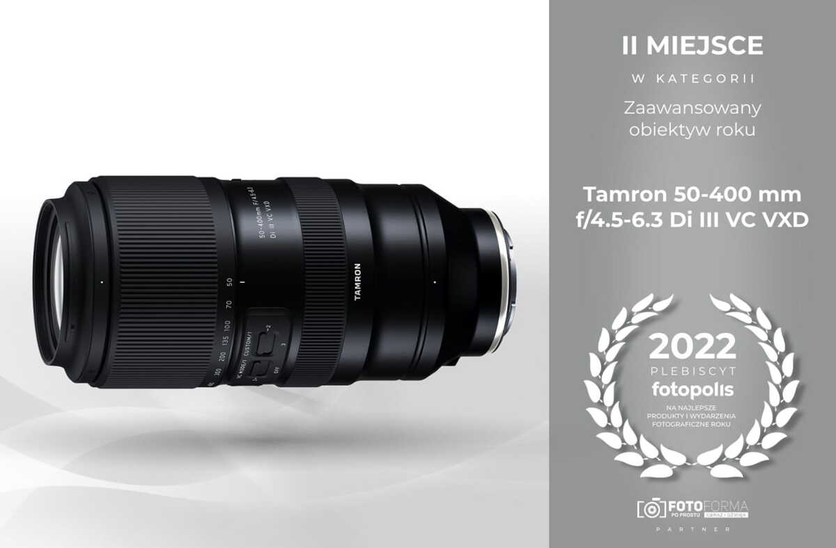 Obiektyw Tamron 50-400 mm F/4.5-6.3 Di III VC VXD Sony E2 Obiektyw Tamron 50-400 mm F/4.5-6.3 Di III VC VXD Sony E2