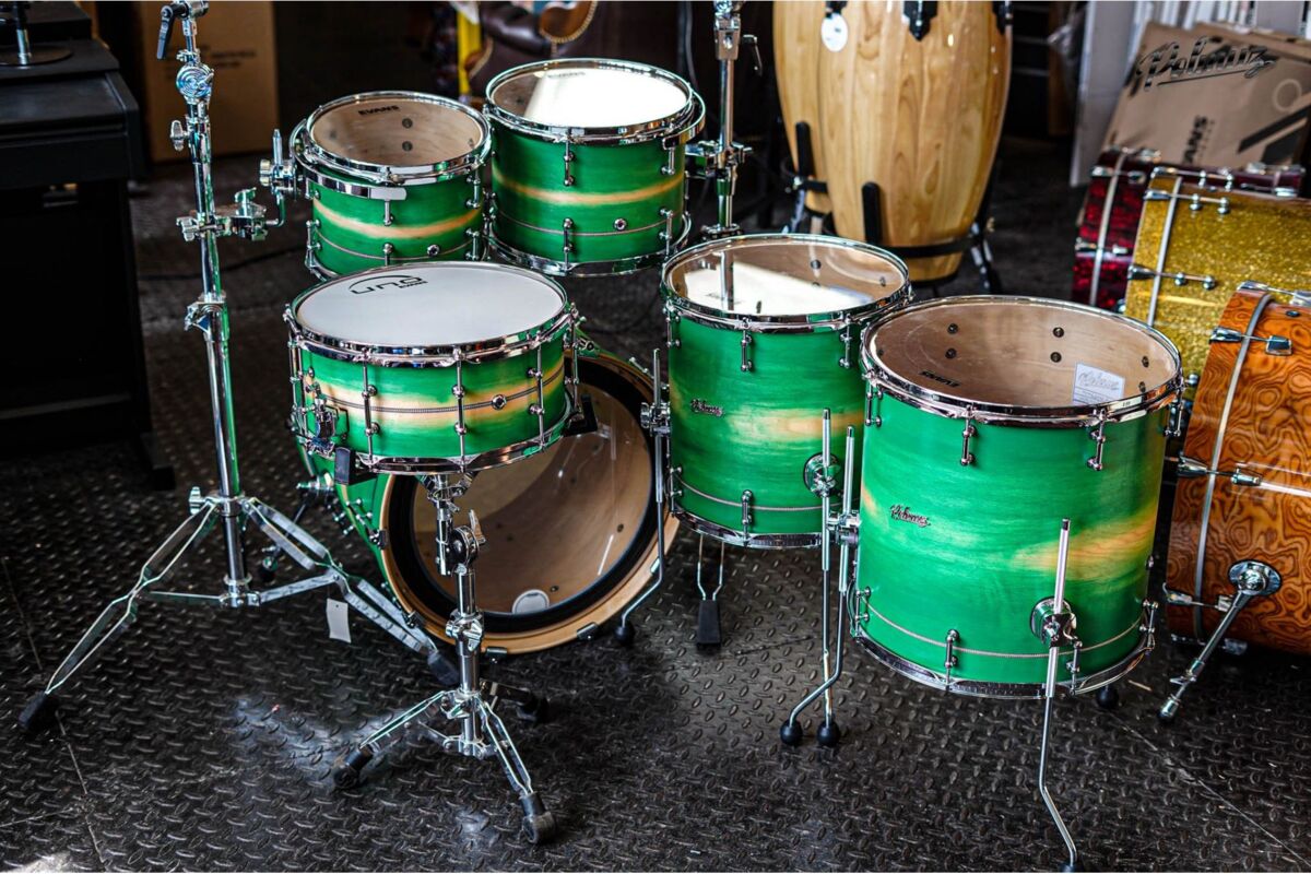 Polmuz Maple Model 1 - 22/10/12/14/16/14SD - Inlayed Artist Green to natural Fade7 Polmuz Maple Model 1 - 22/10/12/14/16/14SD - Inlayed Artist Green to natural Fade7