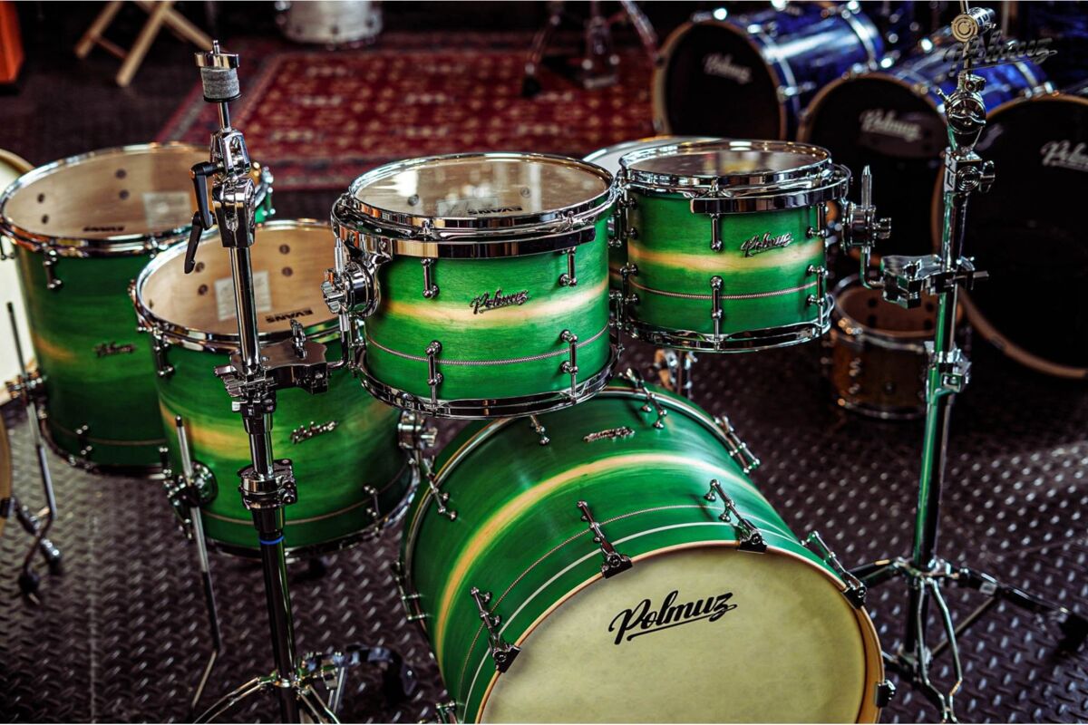 Polmuz Maple Model 1 - 22/10/12/14/16/14SD - Inlayed Artist Green to natural Fade1 Polmuz Maple Model 1 - 22/10/12/14/16/14SD - Inlayed Artist Green to natural Fade1