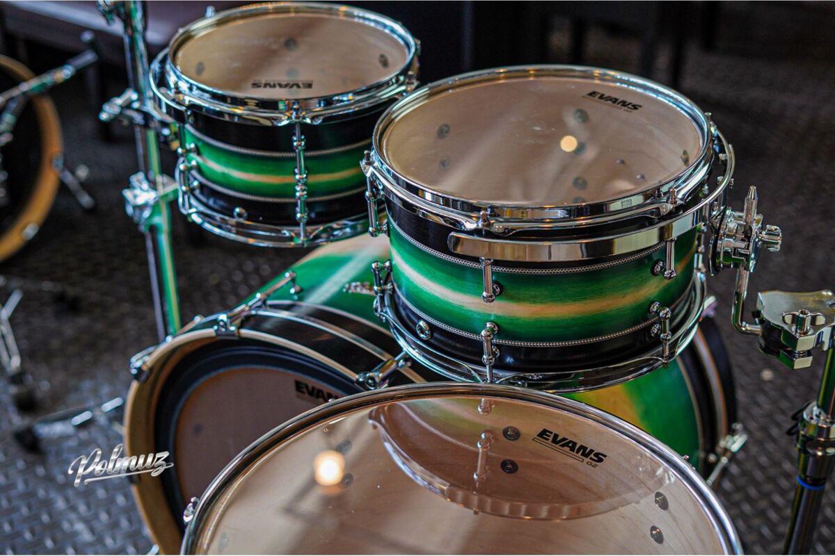 Polmuz Maple Model 1 - 24/10/12/16/18 - custom inlayed green to natural fade plus black stripe5 Polmuz Maple Model 1 - 24/10/12/16/18 - custom inlayed green to natural fade plus black stripe5