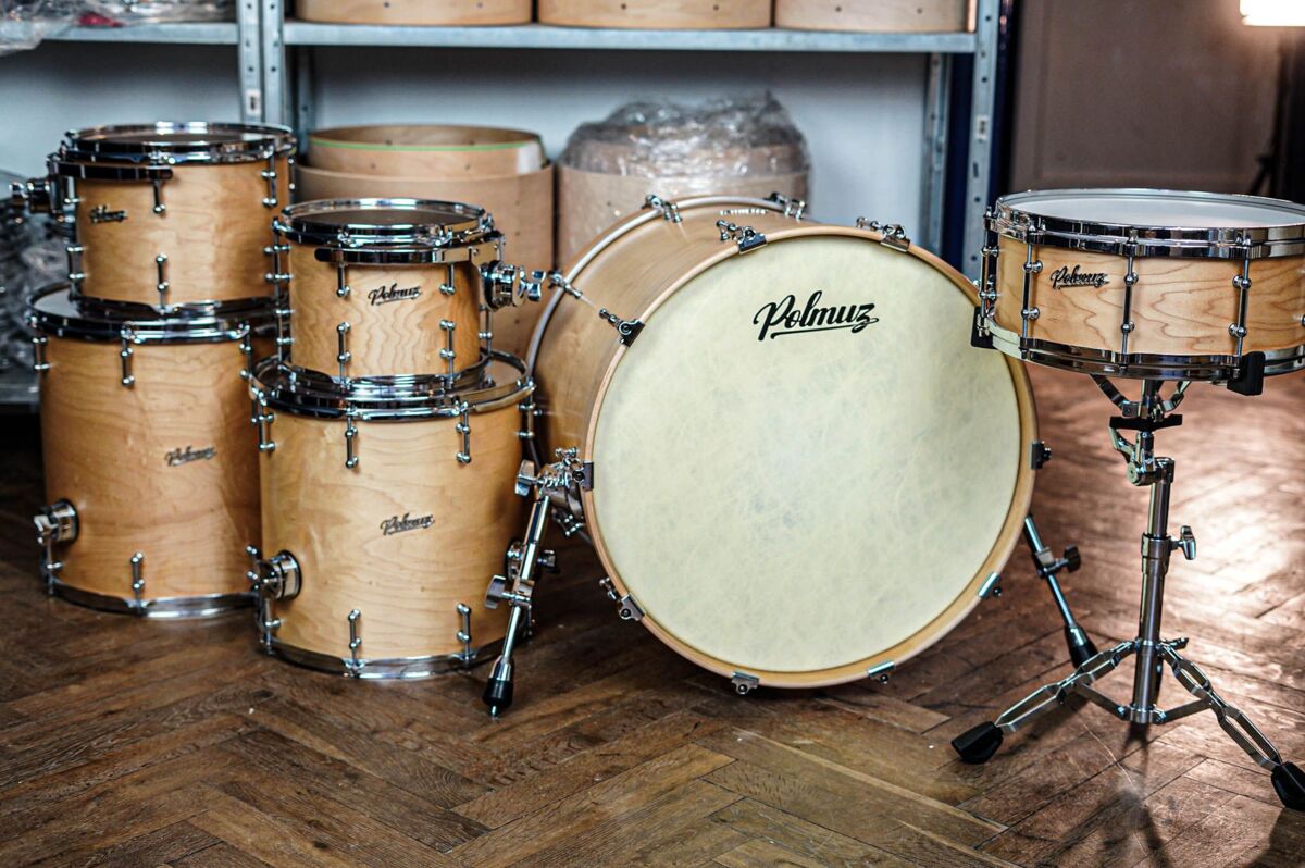 Polmuz drums Maple Model 1 - 22/10/12/14/16/14SD die cast - Satin natural wax oil2 Polmuz drums Maple Model 1 - 22/10/12/14/16/14SD die cast - Satin natural wax oil2