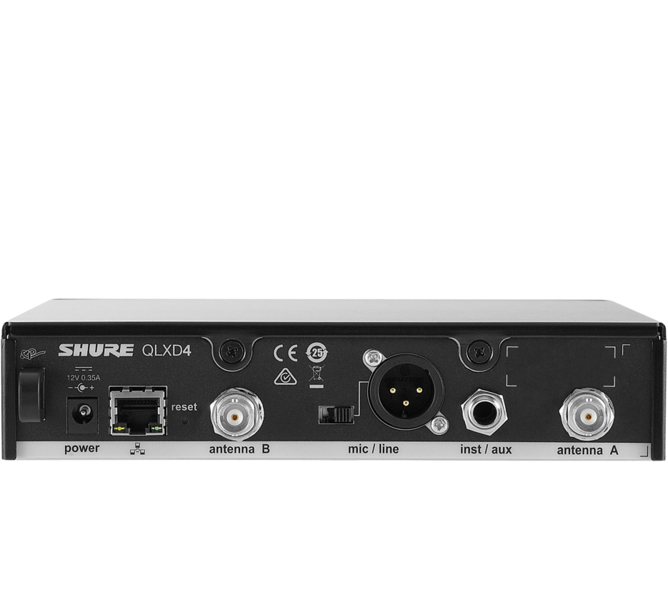Shure QLXD4E=-G51 - odbiornik cyfrowy (470-534 MHz)1 Shure QLXD4E=-G51 - odbiornik cyfrowy (470-534 MHz)1