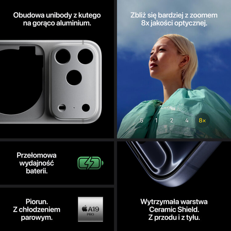 Smartfon APPLE iPhone 17 Pro 5G 256GB 6.3" 120Hz Kosmiczny pomarańcz4 Smartfon APPLE iPhone 17 Pro 5G 256GB 6.3" 120Hz Kosmiczny pomarańcz4