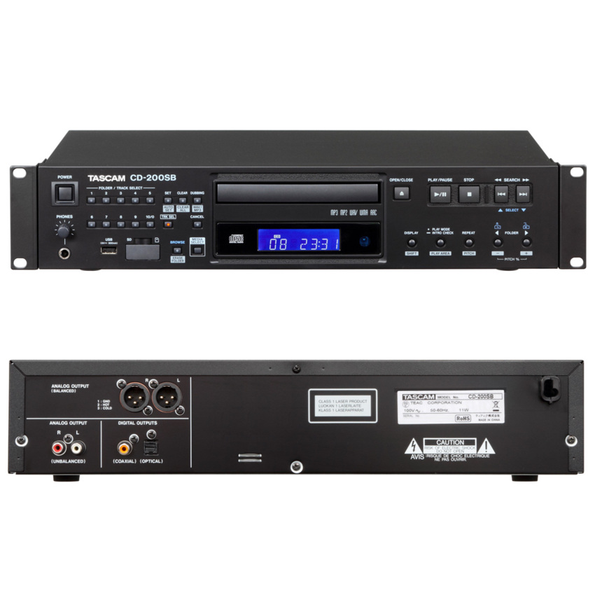 Tascam CD-200SB - odtwarzacz CD / SD / USB0 Tascam CD-200SB - odtwarzacz CD / SD / USB0