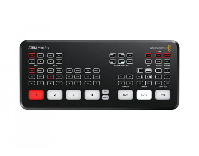 Zestaw Blackmagic Pocket 6K PRO + Atem Mini Pro4 Zestaw Blackmagic Pocket 6K PRO + Atem Mini Pro4