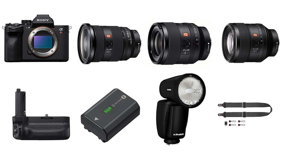 Zestaw Sony A7R V + FE 24-70 MM F2.8 GM II + FE 85 MM F/1.4 GM + FE 35 MM F/1.4 GM + Grip Sony A7IV + Akumulator Sony NP-FZ100 + Lampa Profoto A10 AIRX TTL Sony + Peak Design Pasek na szyję SLIDE BLACK V3 Zestaw Sony A7R V + FE 24-70 MM F2.8 GM II + FE 85 MM F/1.4 GM + FE 35 MM F/1.4 GM + Grip Sony A7IV + Akumulator Sony NP-FZ100 + Lampa Profoto A10 AIRX TTL Sony + Peak Design Pasek na szyję SLIDE BLACK V3