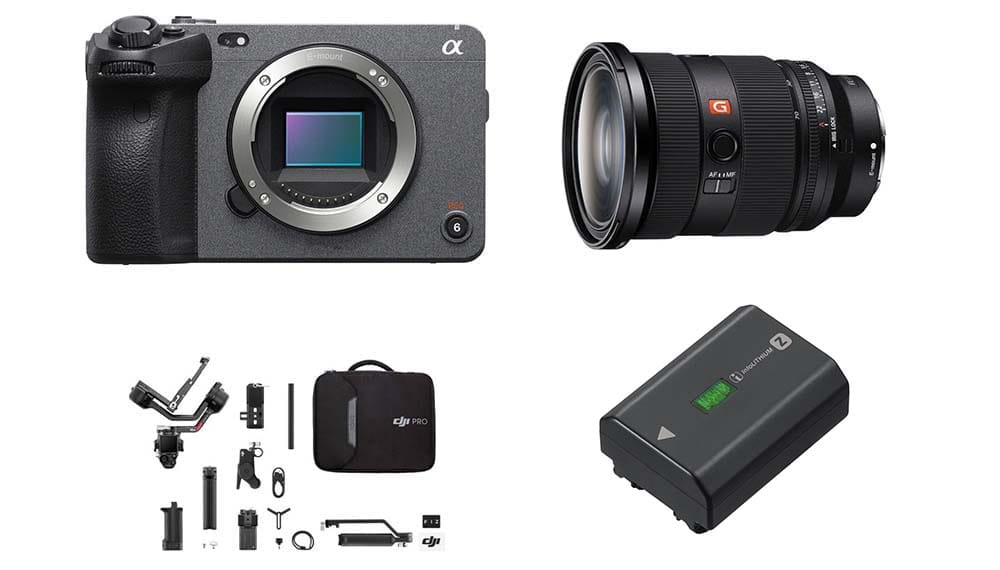 Zestaw Sony FX30 + FE 24-70 MM F/2.8 GM II + Gimbal DJI RS 4 Combo + Akumulator Sony NP-FZ100 Zestaw Sony FX30 + FE 24-70 MM F/2.8 GM II + Gimbal DJI RS 4 Combo + Akumulator Sony NP-FZ100