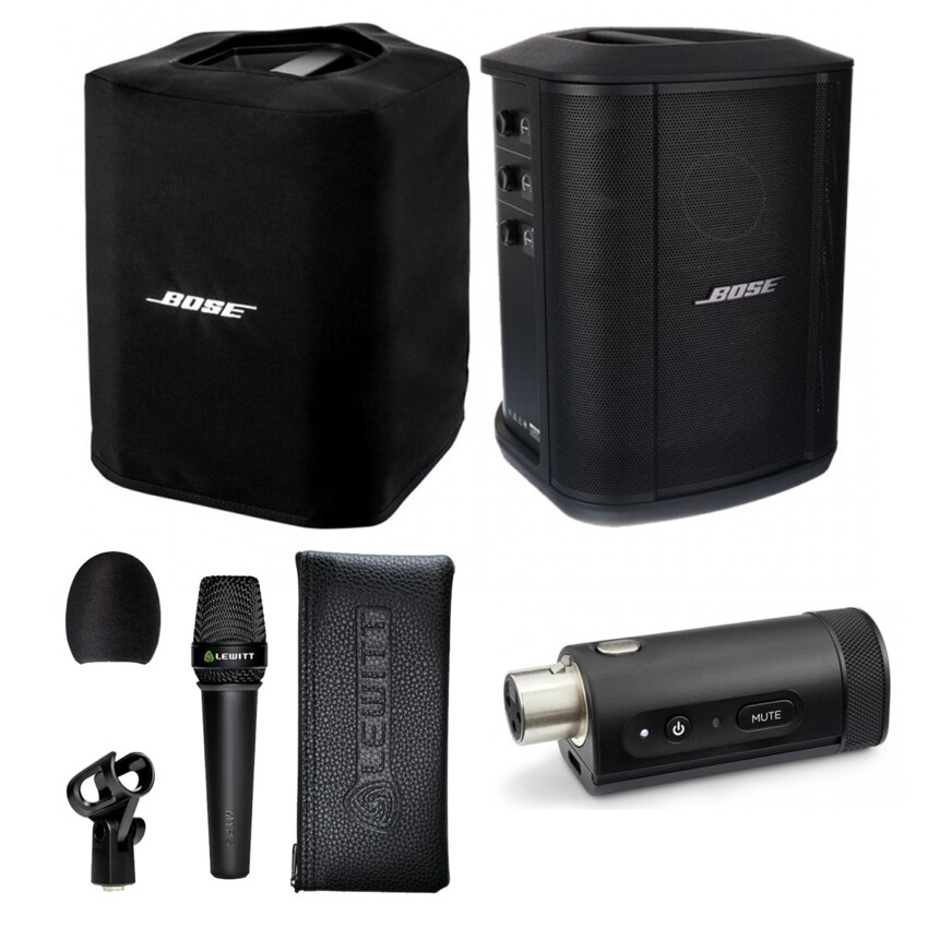 Zestaw nagłośnieniowy Bose Lewitt SET Kolumna S1 Pro+ mikrofon pokrowiec Zestaw nagłośnieniowy Bose Lewitt SET Kolumna S1 Pro+ mikrofon pokrowiec