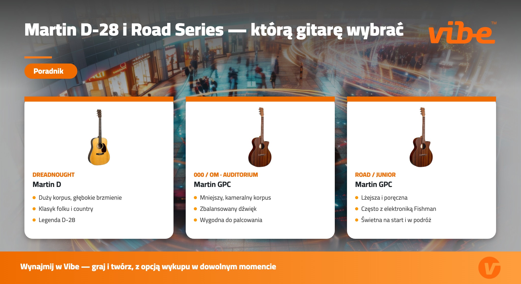 Martin D-28 i Road Series — którą gitarę wybrać