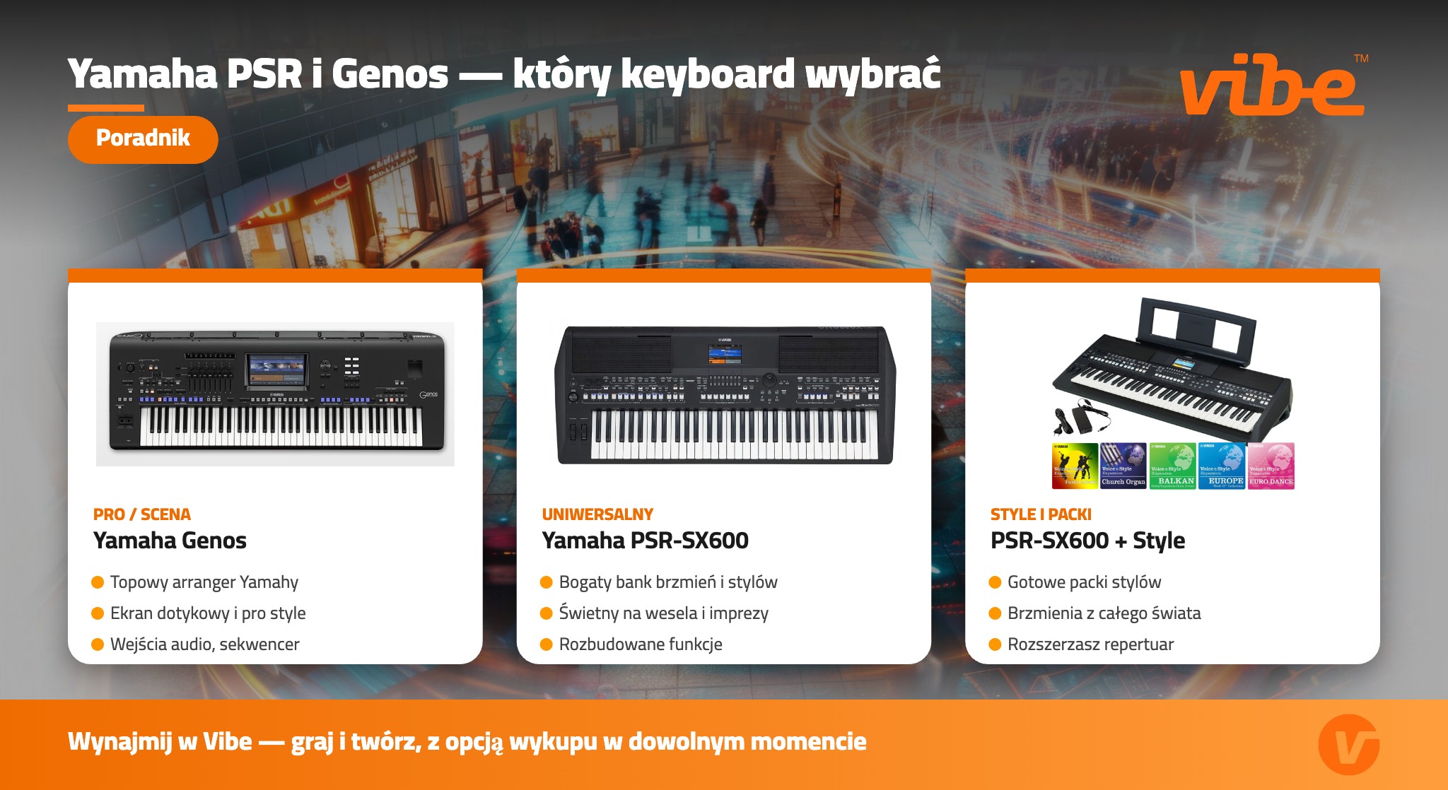 Yamaha PSR i Genos — Genos, PSR-SX600 w Vibe